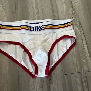 Brand New White BIKE Brand Briefs Size Medium